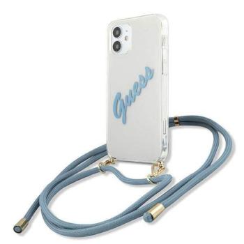 Guess GUHCP12SCRTVSBL iPhone 12 mini 5,4&quot; kék Script Vintage keménytok kép