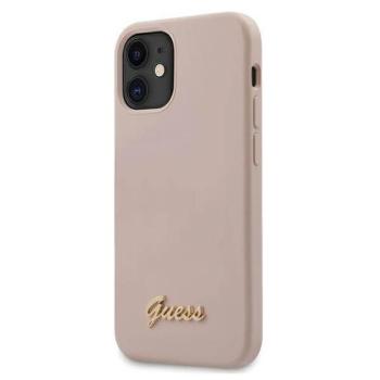Guess GUHCP12SLSLMGLP iPhone 12 mini 5,4&quot; világos rózsaszín szilikon keménytok kép