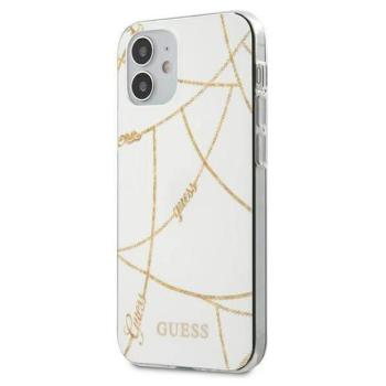 Guess GUHCP12SPCUCHWH iPhone 12 mini 5,4&quot; fehér Gold Chain Collection keménytok kép