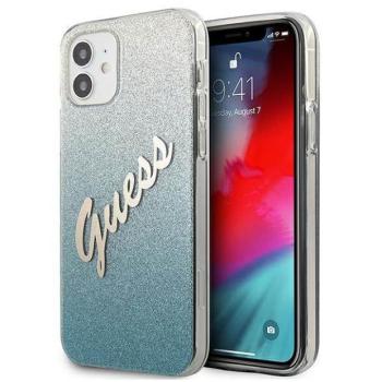 Guess GUHCP12SPCUGLSBL iPhone 12 mini 5,4&quot; kék csillogó színátmenetes Script keménytok kép