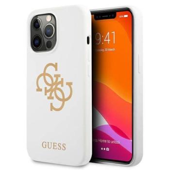 Guess GUHCP13LLS4GGWH iPhone 13 Pro / 13 6,1&quot; fehér szilikon 4G Logo keménytok kép