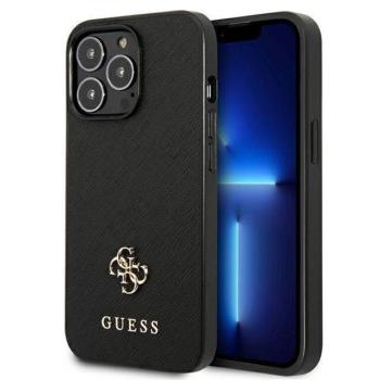 Guess GUHCP13LPS4MK iPhone 13 Pro / 13 6,1&quot; fekete Saffiano 4G kis fém logós keménytok kép