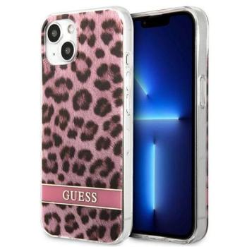 Guess GUHCP13SHSLEOP iPhone 13 mini 5,4&quot; rózsaszín Leopárd keménytok kép