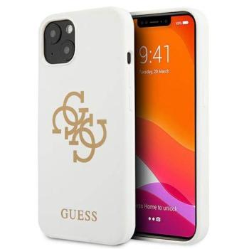 Guess GUHCP13SLS4GGWH iPhone 13 mini 5,4&quot; fehér szilikon 4G logó keménytok kép