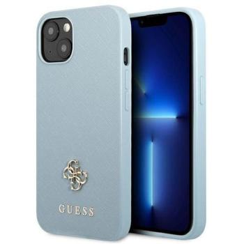 Guess GUHCP13SPS4MB iPhone 13 mini 5,4&quot; kék Saffiano 4G kis fém logós keménytok kép