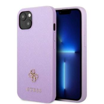 Guess GUHCP13SPS4MU iPhone 13 mini 5,4&quot; lila Saffiano 4G kis fém logós keménytok kép