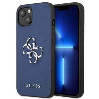 Guess GUHCP13SSA4GSBL iPhone 13 mini 5,4&quot; kék Saffiano 4G fém logós keménytok kép