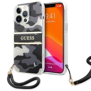Guess GUHCP13XKCABBK iPhone 13 Pro Max 6,7&quot; fekete Camo Strap Collection keménytok kép