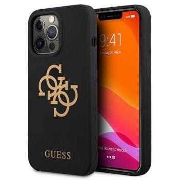 Guess GUHCP13XLS4GGBK iPhone 13 Pro Max 6,7&quot; fekete szilikon keménytok 4G Logo kép