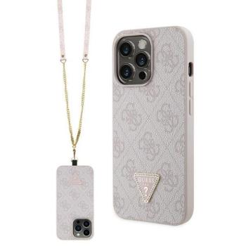 Guess GUHCP13XP4TDSCPP iPhone 13 Pro Max 6.7&quot; rózsaszín keménytok Crossbody 4G fém logó kép