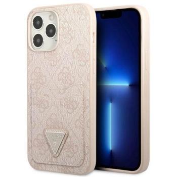 Guess GUHCP13XP4TPPP iPhone 13 Pro Max 6,7&quot; rózsaszín 4G háromszög logó Cardslot keménytok kép