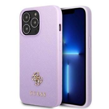 Guess GUHCP13XPS4MU iPhone 13 Pro Max 6,7&quot; lila Saffiano 4G kis fém logós keménytok kép