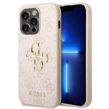 Guess GUHCP14L4GMGPI iPhone 14 Pro 6,1&quot; rózsaszín 4G nagy fém logós keménytok kép