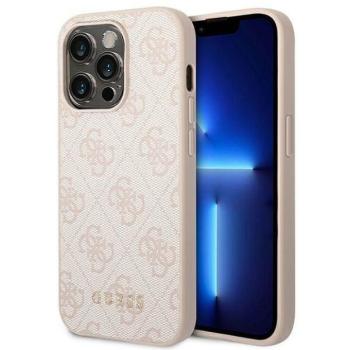 Guess GUHCP14LG4GFPI iPhone 14 Pro 6,1&quot; rózsaszín 4G fém arany logós keménytok kép