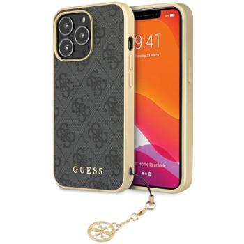 Guess GUHCP14LGF4GGR iPhone 14 Pro 6,1&quot; szürke keménytok 4G Charms kollekció kép