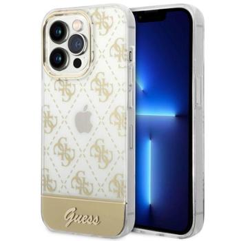 Guess GUHCP14LHG4MHG iPhone 14 Pro 6,1&quot; arany 4G Pattern Script keménytok kép