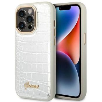 Guess GUHCP14LHGCRHS iPhone 14 Pro 6,1&quot; ezüst Croco Collection keménytok kép
