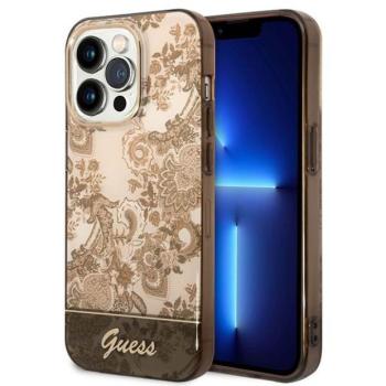 Guess GUHCP14LHGPLHC iPhone 14 Pro 6,1&quot; okkersárga Porcelain Collection keménytok kép