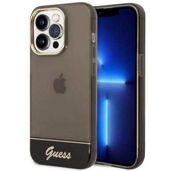 Guess GUHCP14LHHGCOK iPhone 14 Pro 6,1&quot; fekete keménytok átlátszó kép