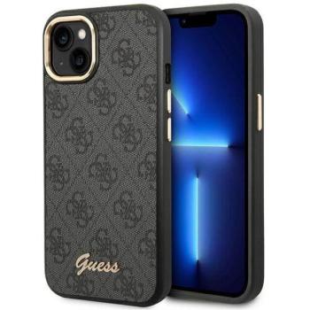 Guess GUHCP14MHG4SHK iPhone 14 Plus / 15 Plus 6.7&quot; fekete keménytok 4G Vintage arany logóval kép