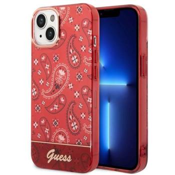 Guess GUHCP14MHGBNHR iPhone 14 Plus 6.7&quot; piros keménytok Bandana paisley kép