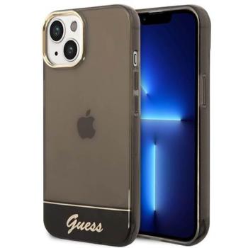 Guess GUHCP14MHGCOK iPhone 14 Plus / 15 Plus 6.7&quot; fekete keménytok áttetsző kép