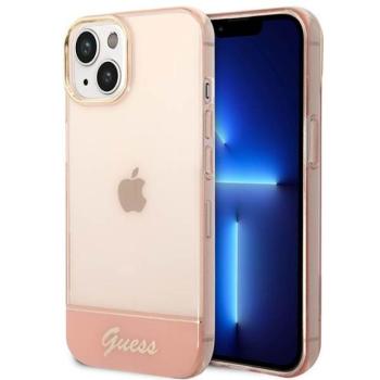 Guess GUHCP14MHGCOP iPhone 14 Plus / 15 Plus 6,7&quot; rózsaszín keménytok áttetsző kép