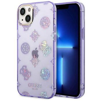 Guess GUHCP14MHTPPTL iPhone 14 Plus / 15 Plus 6.7&quot; lila keménytok Peony Glitter kép