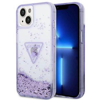 Guess GUHCP14MLFCTPU iPhone 14 Plus / 15 Plus 6.7&quot; lila keménytok folyékony Glitter Palm Collection kép