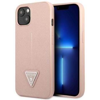Guess GUHCP14MPSATLP iPhone 14 Plus / 15 Plus 6.7&quot; rózsaszín keménytok SaffianoTriangle Logo kép