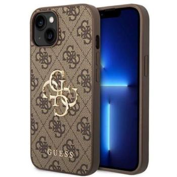 Guess GUHCP14S4GMGBR 4G Big Metal Logo tok iPhone 13 / 14 / 15 - barna kép