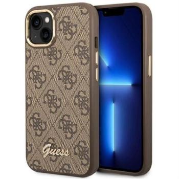Guess GUHCP14SHG4SHW 4G Vintage Gold Logo tok iPhone 13 / 14 / 15 - barna kép
