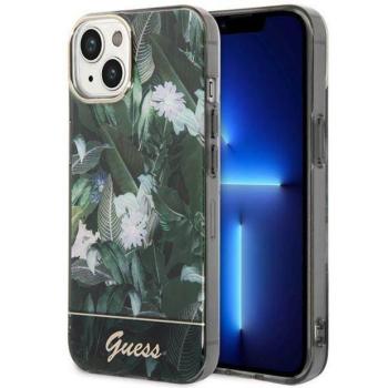 Guess GUHCP14SHGJGHA iPhone 14 6.1&quot; zöld keménytok Jungle kollekció kép