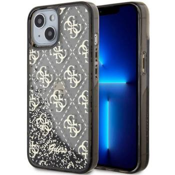 Guess GUHCP14SLC4PSGK iPhone 14 6.1&quot; fekete keménytok Liquid Glitter Transculent kép