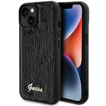 Guess GUHCP14SPSFDGSK iPhone 14 6.1&quot; fekete keménytok Sequin Script Metal kép