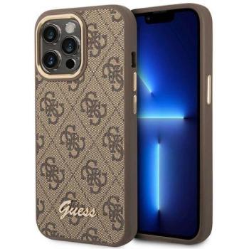 Guess GUHCP14XHG4SHW iPhone 14 Pro Max 6,7&quot; barna 4G Vintage arany logós keménytok kép