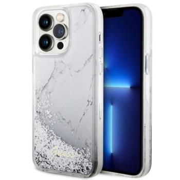 Guess GUHCP14XLCSGSGH iPhone 14 Pro Max 6.7&quot; fehér keménytok folyékony csillogó márvány kép