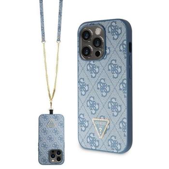 Guess GUHCP14XP4TDSCPB iPhone 14 Pro Max 6.7&quot; kék keménytok Crossbody 4G fém logóval kép