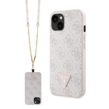 Guess GUHCP14XP4TDSCPP iPhone 14 Pro Max 6.7&quot; rózsaszín keménytok Crossbody 4G fém logó kép