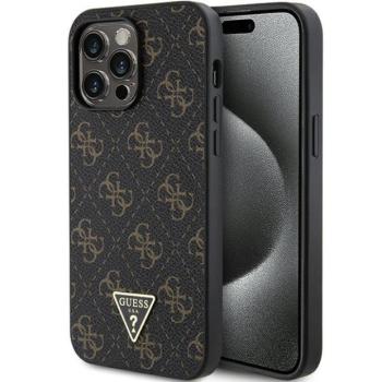 Guess GUHCP14XPG4GPK iPhone 14 Pro Max 6.7&quot; fekete keménytok 4G háromszög fém logóval kép