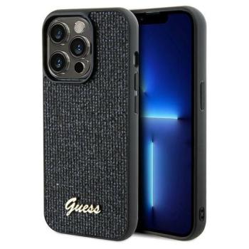 Guess GUHCP14XPMSDGSK iPhone 14 Pro Max 6.7&quot; fekete keménytok Disco Metal Script kép