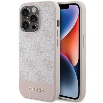 Guess GUHCP15LG4GLPI iPhone 15 Pro 6.1&quot; rózsaszín keménytok 4G Stripe kollekció kép