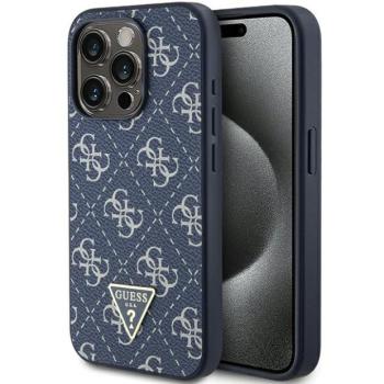 Guess GUHCP15LPG4GPB iPhone 15 Pro 6.1&quot; kék keménytok 4G háromszög fém logóval kép