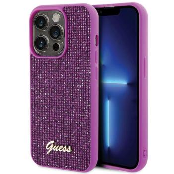 Guess GUHCP15LPMSDGSF iPhone 15 Pro 6.1&quot; fukszia keménytok Disco Metal Scrip kép