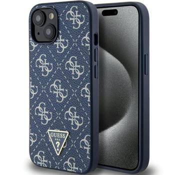 Guess GUHCP15MPG4GPB iPhone 15 Plus / 14 Plus 6.7&quot; kék keménytok 4G háromszög fém logóval kép