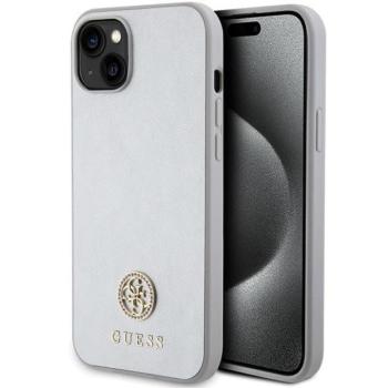 Guess GUHCP15MPS4DGPS iPhone 15 Plus / 14 Plus 6.7&quot; ezüst keménytok strasszos fém logóval kép