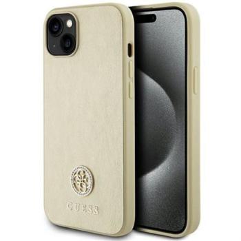 Guess GUHCP15SPS4DGPD Leather 4G Metal Logo Strass tok iPhone 13 / 14 / 15 - arany kép
