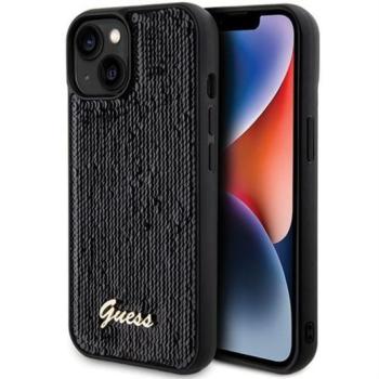 Guess GUHCP15SPSFDGSK Sequin Script Metal tok iPhone 13 / 14 / 15 - fekete kép
