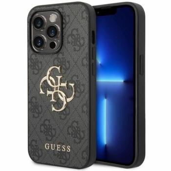 Guess GUHCP15X4GMGGR iPhone 15 Pro Max 6.7&quot; szürke keménytok 4G Big Metal logo kép