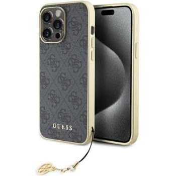 Guess GUHCP15XGF4GGR iPhone 15 Pro Max 6.7&quot; szürke keménytok 4G Charms kollekció kép